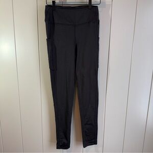 Cuddl Duds Climate Right Grid Warmth Black High-Waisted Base Layer Leggings XS